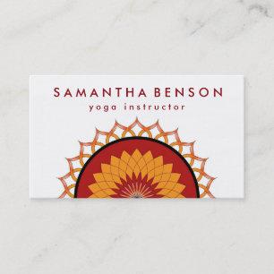 Elegant Lotus Flower Logo Yoga Business Card