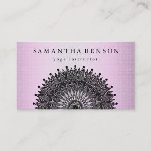 Elegant Lotus Flower Logo Yoga Healing Health Business Card