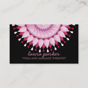Elegant Lotus Flower Logo Yoga Healing Health Business Card
