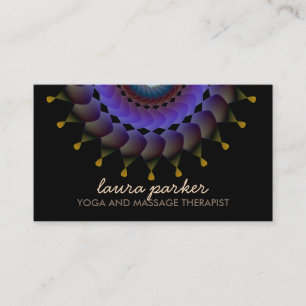 Elegant Lotus Flower Logo Yoga Healing Health Business Card