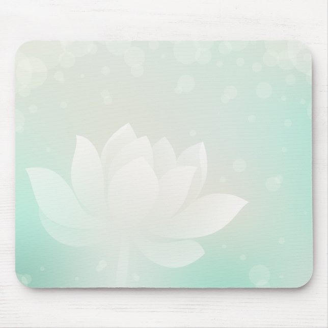 Elegant Lotus Flower Mouse Pad  (Front)