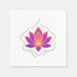 Elegant Lotus Flower Wedding Paper Napkins