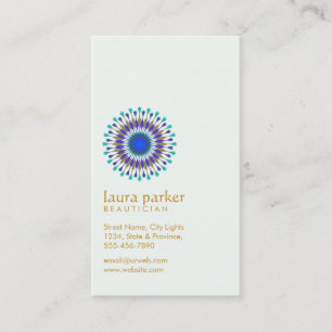 Elegant Lotus Flower Yoga Meditation Health Spa Business Card