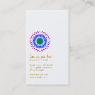 Elegant Lotus Flower Yoga Meditation Health Spa Business Card
