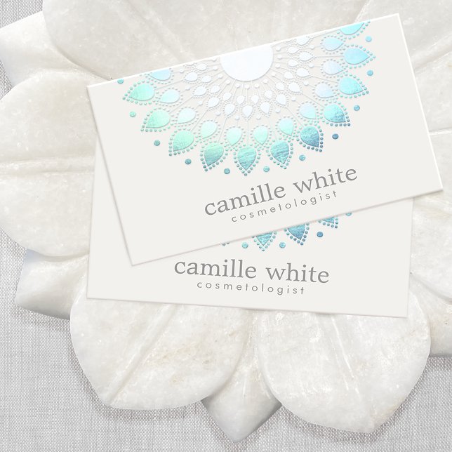 Elegant Lotus Holistic Spa and Beauty Business Card (Creator Uploaded)