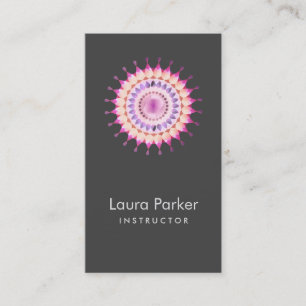 Elegant Lotus Logo Simple Floral Health Healing Business Card