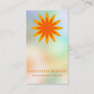 Elegant Lotus Logo Yoga Healing Health Meditation Business Card