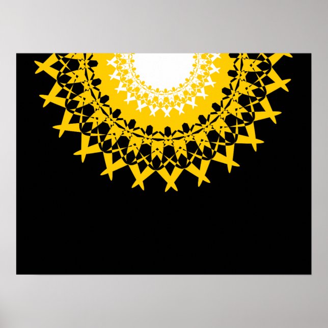 Elegant Lotus Mandala Poster (Front)