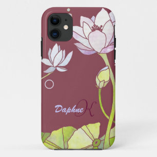 Elegant Lotus Monogram Case-Mate iPhone Case
