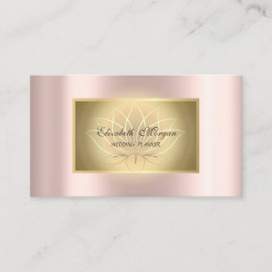 Elegant Lotus Professional,Gold Frame,Rose Gold Business Card