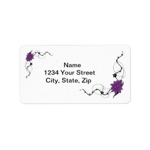 Elegant Lotus Tattoo Like Address Labels