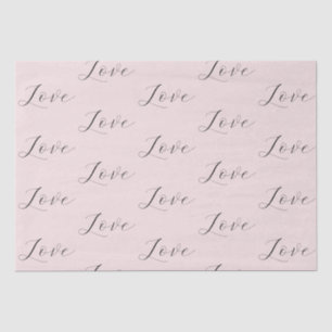 Elegant Love Blush Pink Wedding Tissue Paper