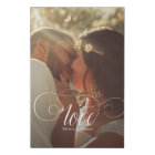 Elegant Love Calligraphy Couple Wedding Photo