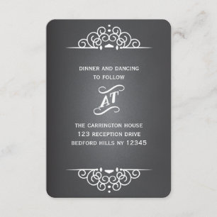 Elegant Love Chalkboard Wedding RSVP Response Card