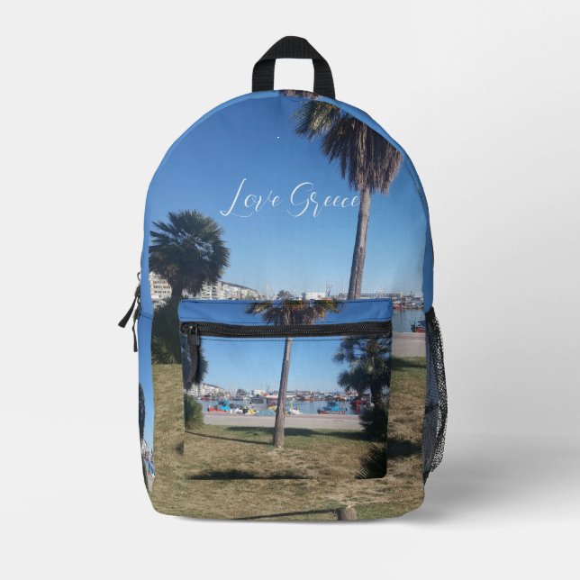 Elegant Love Greece 2 Printed Backpack (Front)