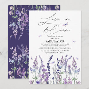 Elegant Love in Bloom Bridal Shower Invitation