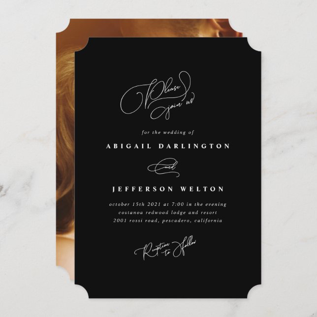 Elegant Love Invitation (Front/Back)