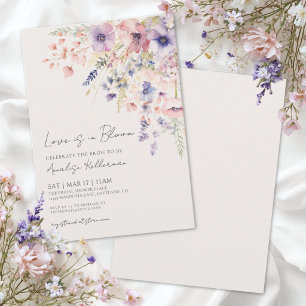 Elegant Love Is In Bloom Wildflower Bridal Shower Invitation