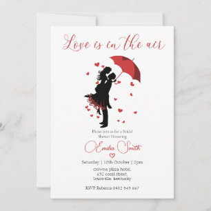Elegant Love is in the air bridal shower Invitation