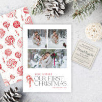Elegant Love Is Sweet First Christmas Red 3 Photo