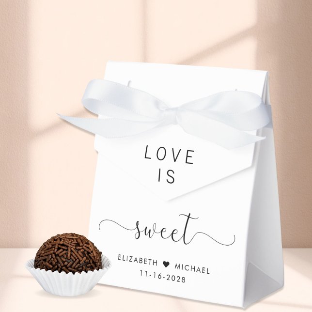Elegant Love Is Sweet Wedding Favour Box (Creator Uploaded)