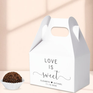 Elegant Love Is Sweet Wedding Favour Box