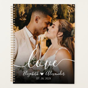 Elegant Love Script Photo Wedding Planner