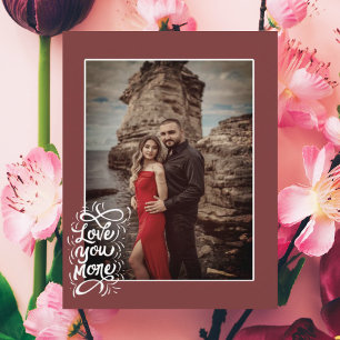 Elegant Love Script Valentine's Photo Holiday Card