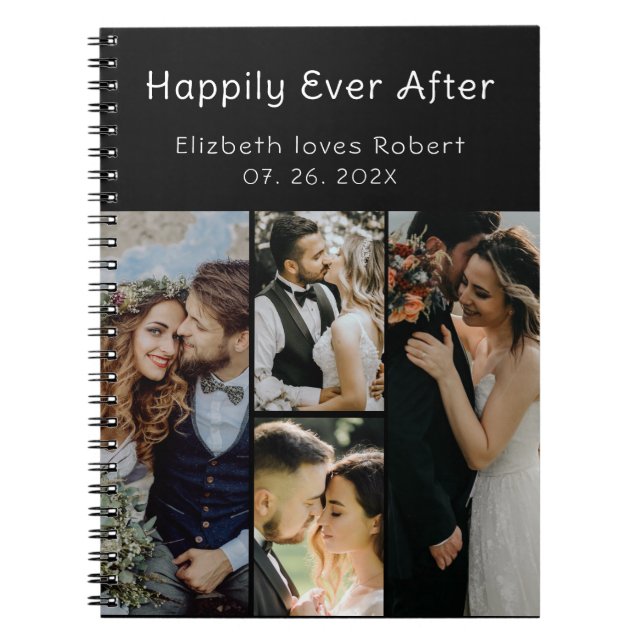 Elegant Love Script Wedding Photo Album Notebook (Front)