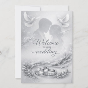 Elegant Love Silhouette Wedding Invitation
