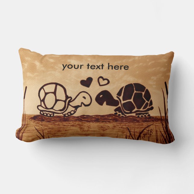 Elegant LOVE theme Custom Lumbar Pillow (Front)