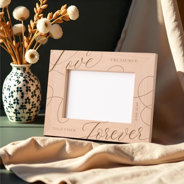 Elegant Love Treasured Together Forever Wedding Etched Frames (Elegant Love Treasured Together Forever Wedding Etched Frames)