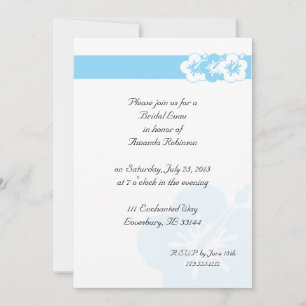 Elegant Luau Theme Invitations Blue