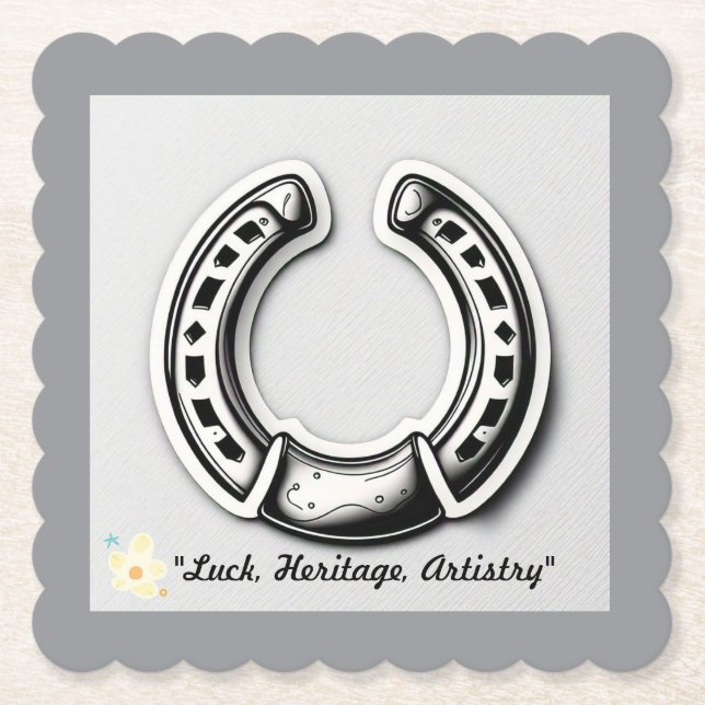 "Elegant Luck" Paper Coaster (Front)