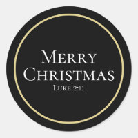 Elegant Luke 2:11 Black Gold Christmas