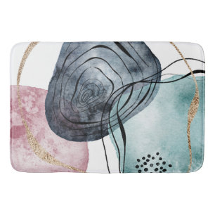 Elegant luxurious abstract boho bath mat