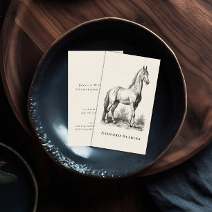 Elegant Luxurious Equestrian Vintage Horse Business Card