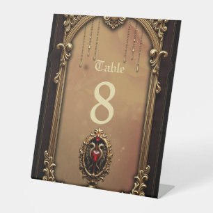 Elegant luxurious heart emblem.  pedestal sign