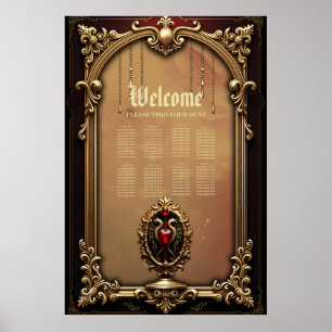 Elegant luxurious heart emblem. poster