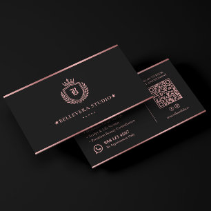 Elegant Luxury Aesthetician Pink Rosegold Beauty Business Card