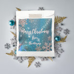 Elegant Luxury Blue Winter Wonderland Christmas Favour Bags<br><div class="desc">Add a touch of magic to your holiday gifts with this customisable Christmas favour bag. The bag is adorned with a mesmerising blue glitter background, reminiscent of a snowy winter’s night. Scattered throughout are delicate snowflakes, adding a festive touch to the design. The highlight of the bag is the customisable...</div>