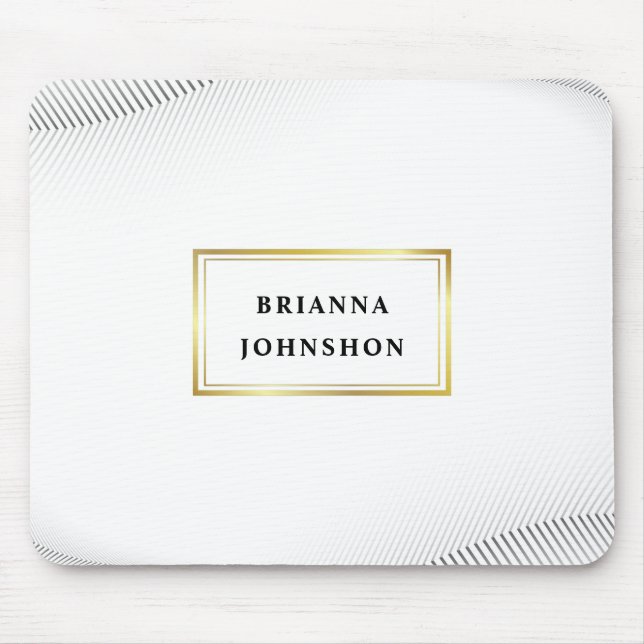 Elegant Luxury Boutique White Gold Mouse Pad (Front)