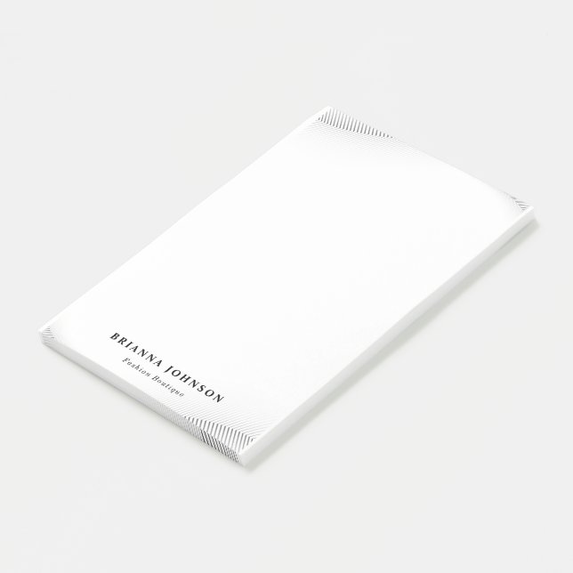 Elegant Luxury Boutique White Gold Post-it Notes (Angled)