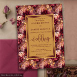 Elegant Luxury Burgundy Gold Floral Wedding Invite<br><div class="desc">✅ For matching items search #190W in my collections ✅ Celebrate your special day with this luxury watercolor wedding invitation featuring burgundy, blush, maroon, and deep red roses accented with elegant gold leaves. The timeless floral arrangement blends romantic blush tones with rich marsala and merlot hues, creating the perfect lux...</div>