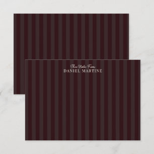 Elegant luxury burgundy name note card