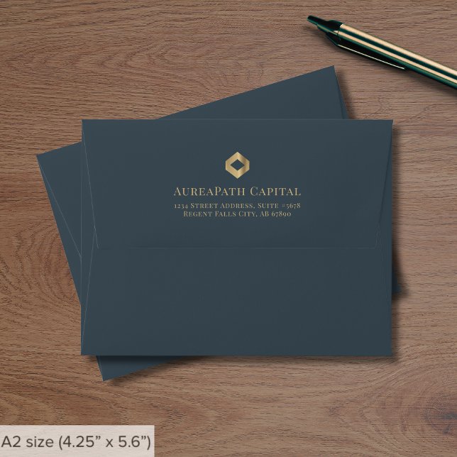 Elegant Luxury Business Logo Note Card Envelope (Creator Uploaded)