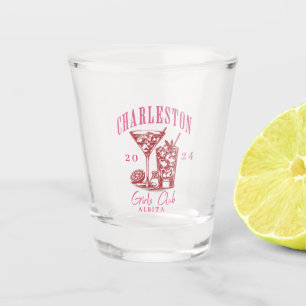 elegant luxury charleston bachelorette shot glass