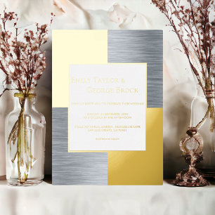 Elegant Luxury Chic Modern Wedding Silver And Gold