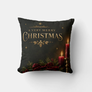 Elegant Luxury Christmas Card, Velvet Bow Cushion