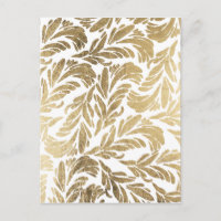 Elegant luxury custom faux gold foil floral damask
